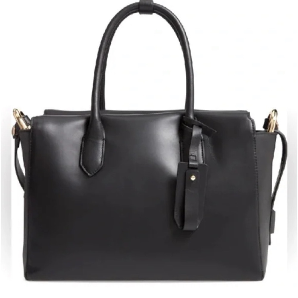 J. Crew The Harper Satchel in Black Leather